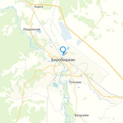 Изображение Биробиджана на карте