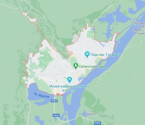 Фото карты Комсомольска-на-Амуре