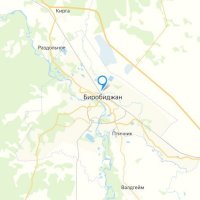 Изображение Биробиджана на карте