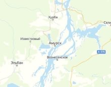 Изображение города Амурск на карте