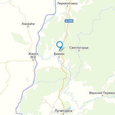 Изображение города Бикин на карте
