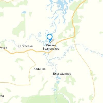 Изображение села Князе-Волконское на карте